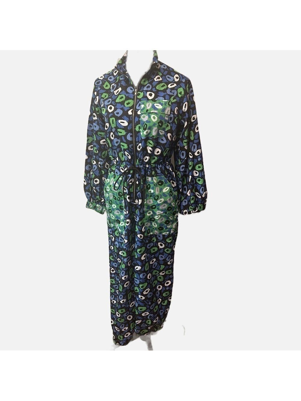 Diane Von Furstenberg x Target Women’s Jumpsuit XXS Nylon Blue Green Festival